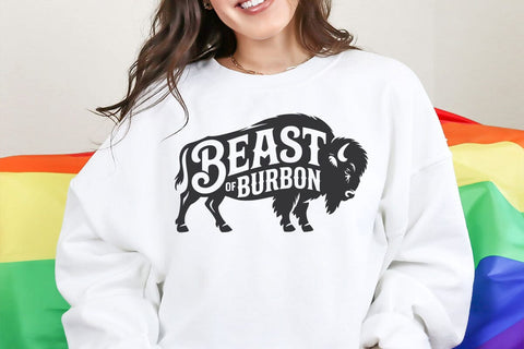 Beast of Bourbon Drinking Whiskey design Bison Buffalo Party T-Shirt SVG DesignDestine 