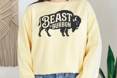 Beast of Bourbon Drinking Whiskey design Bison Buffalo Party T-Shirt SVG DesignDestine 