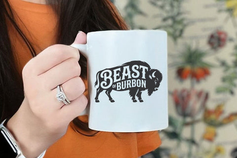 Beast of Bourbon Drinking Whiskey design Bison Buffalo Party T-Shirt SVG DesignDestine 