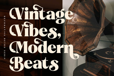 Beatnik Garden - Decorative Retro Serif Font Letterena Studios 