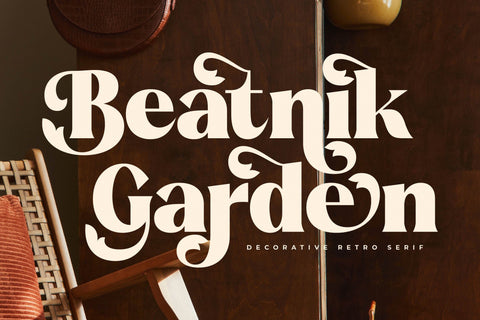Beatnik Garden - Decorative Retro Serif Font Letterena Studios 