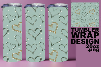 Beautiful 20oz design, perfect for drinkware! , Heart Sublimation HoodArtCraft 