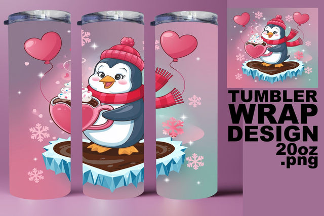 Beautiful 20oz tumbler wrap, vibrant PNG design! , Valentines Sublimation HoodArtCraft 