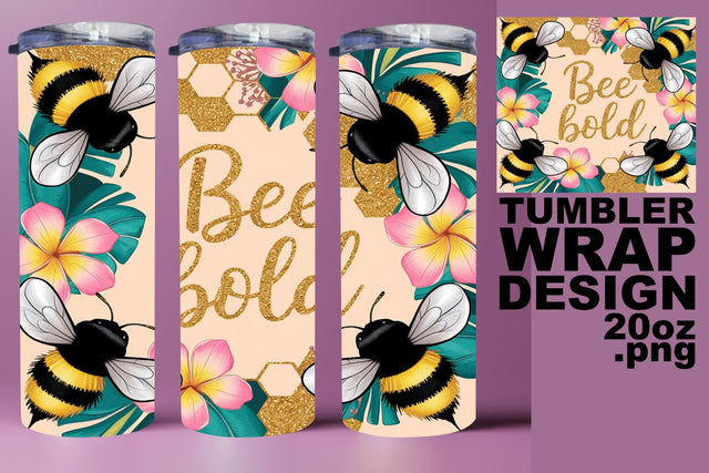 Beautiful 20oz wrap, ideal for personalized gifts! , Bee Sublimation HoodArtCraft 