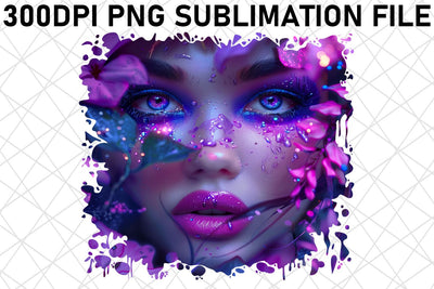 Beautiful African American Woman with Sublimation afrosvg 