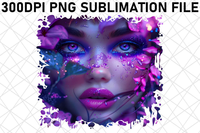 Beautiful African American Woman with Sublimation afrosvg 