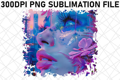 Beautiful African American Woman with Sublimation afrosvg 