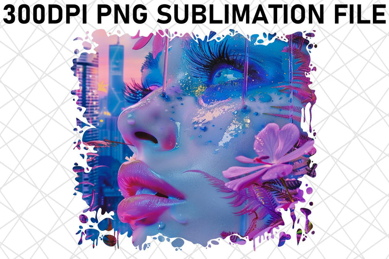 Beautiful African American Woman with Sublimation afrosvg 