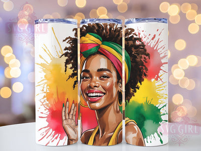 Beautiful Afro Heritage Tumbler, Black History, Cultural Art, Heritage Design, Tumbler Wrap, Sublimation Design, 20oz Tumbler Sublimation SvggirlplusArt 