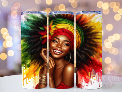 Beautiful Afro Heritage Tumbler, Black History, Cultural Art, Heritage Design, Tumbler Wrap, Sublimation Design, 20oz Tumbler Sublimation SvggirlplusArt 