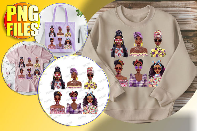 Beautiful Afro Woman Sublimation PNG Sublimation afrosvg 