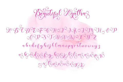 Beautiful Agatha Font Prasetya Letter 
