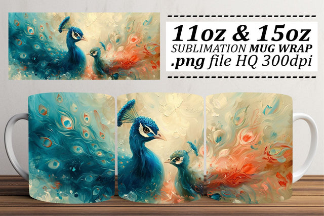 Beautiful Bird Art – 11oz & 15oz Mug Sublimation Wrap Sublimation afrosvg 