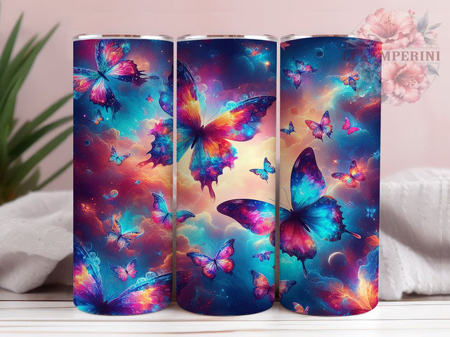 Beautiful Butterfly Tumbler Wrap, Butterfly Tumbler, Beautiful Design, 20oz Wrap, Sublimation Design, Floral Drinkware, Nature Cup, Colorful Decor Sublimation Li Zamperini 