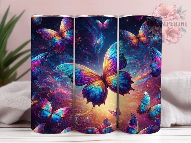 Beautiful Butterfly Tumbler Wrap, Butterfly Tumbler, Beautiful Design, 20oz Wrap, Sublimation Design, Floral Drinkware, Nature Cup, Colorful Decor Sublimation Li Zamperini 