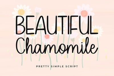 Beautiful Chamomile Font Abo Daniel Studio 