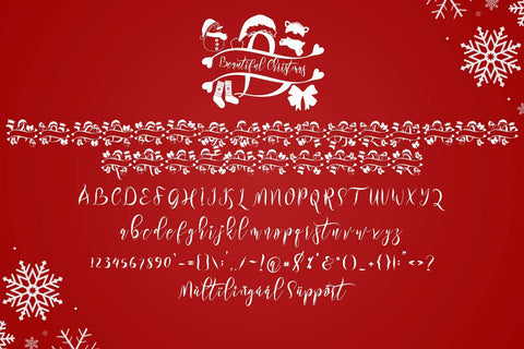 Beautiful Christmas Monogram Font Prasetya Letter 
