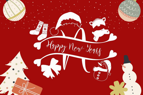 Beautiful Christmas Monogram Font Prasetya Letter 