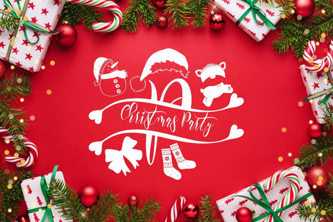 Beautiful Christmas Monogram Font Prasetya Letter 