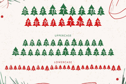 Beautiful Christmas Tree Font Prasetya Letter 