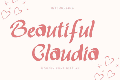 Beautiful Claudia Font Prasetya Letter 