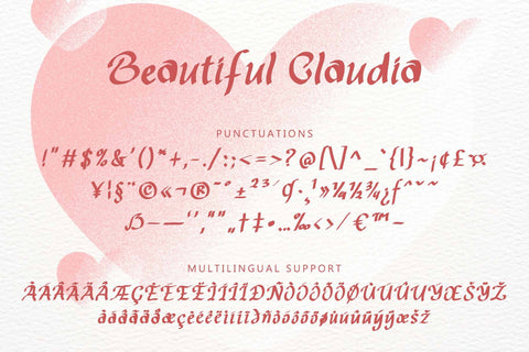 Beautiful Claudia Font Prasetya Letter 