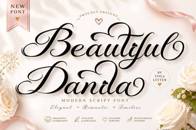 Beautiful Danila Font Prasetya Letter 
