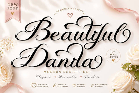 Beautiful Danila Font Prasetya Letter 