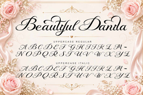 Beautiful Danila Font Prasetya Letter 