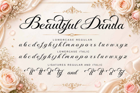 Beautiful Danila Font Prasetya Letter 