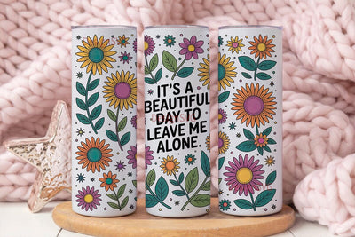 Beautiful Day 20oz Tumbler Wrap Sublimation DesignSVG 