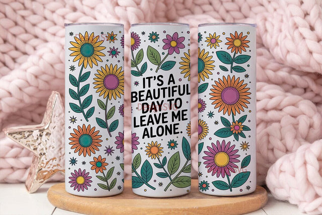 Beautiful Day 20oz Tumbler Wrap Sublimation DesignSVG 
