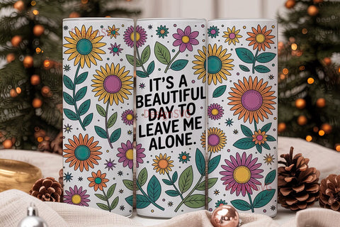 Beautiful Day 20oz Tumbler Wrap Sublimation DesignSVG 