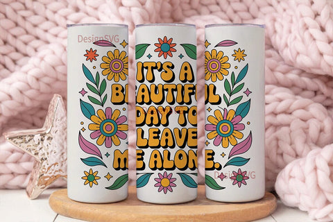 Beautiful Day 20oz Tumbler Wrap Sublimation DesignSVG 