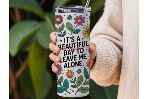 Beautiful Day 20oz Tumbler Wrap Sublimation DesignSVG 