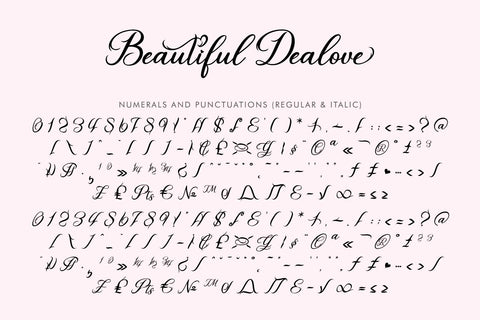 Beautiful Dealove Font Prasetya Letter 