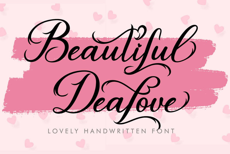 Beautiful Dealove Font Prasetya Letter 