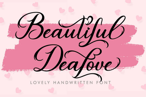 Beautiful Dealove Font Prasetya Letter 