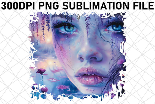 Beautiful Floral African American Woman Sublimation afrosvg 