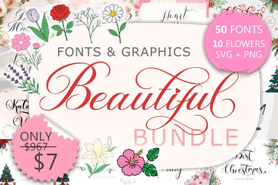 Beautiful Fonts & Graphics Bundle Font Prasetya Letter 