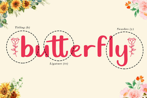 Beautiful Garden Font AEN Creative Store 