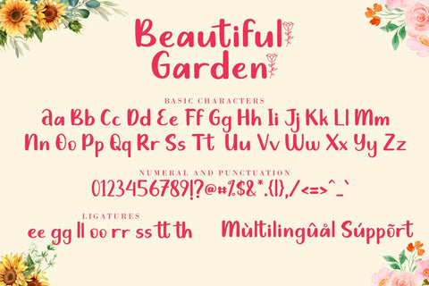 Beautiful Garden Font AEN Creative Store 