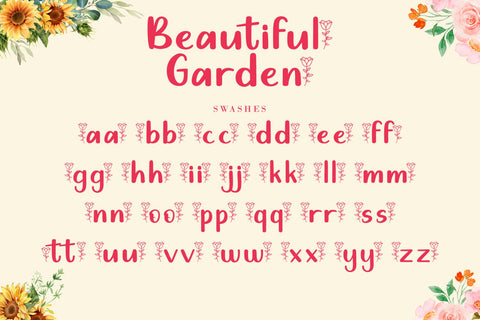 Beautiful Garden Font AEN Creative Store 