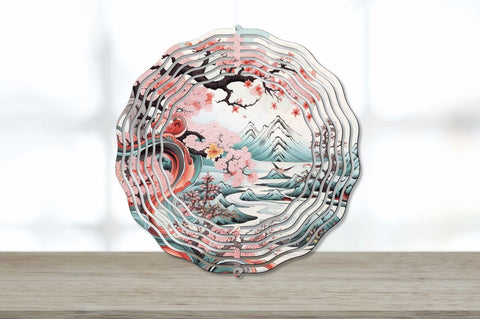 Beautiful Japanese Art Wind Spinner Sublimation Bundle Sublimation Regulrcrative 