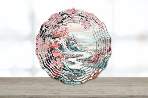 Beautiful Japanese Art Wind Spinner Sublimation Bundle Sublimation Regulrcrative 