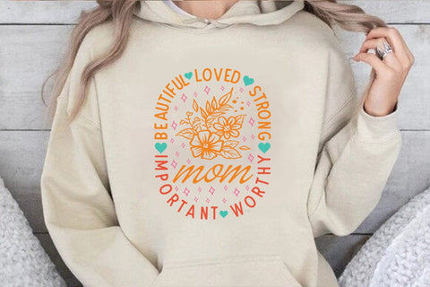 Beautiful Loved Strong Mom SVG Angelina750 