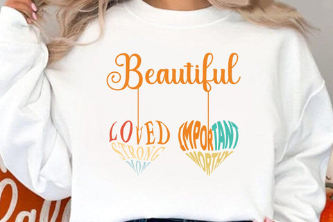 Beautiful Loved Strong Mom SVG Angelina750 