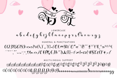 Beautiful Lovely Monogram Font Prasetya Letter 