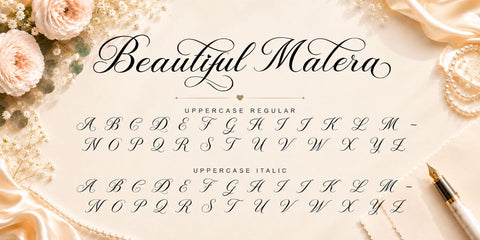 Beautiful Malera Font Prasetya Letter 