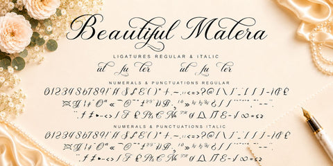 Beautiful Malera Font Prasetya Letter 